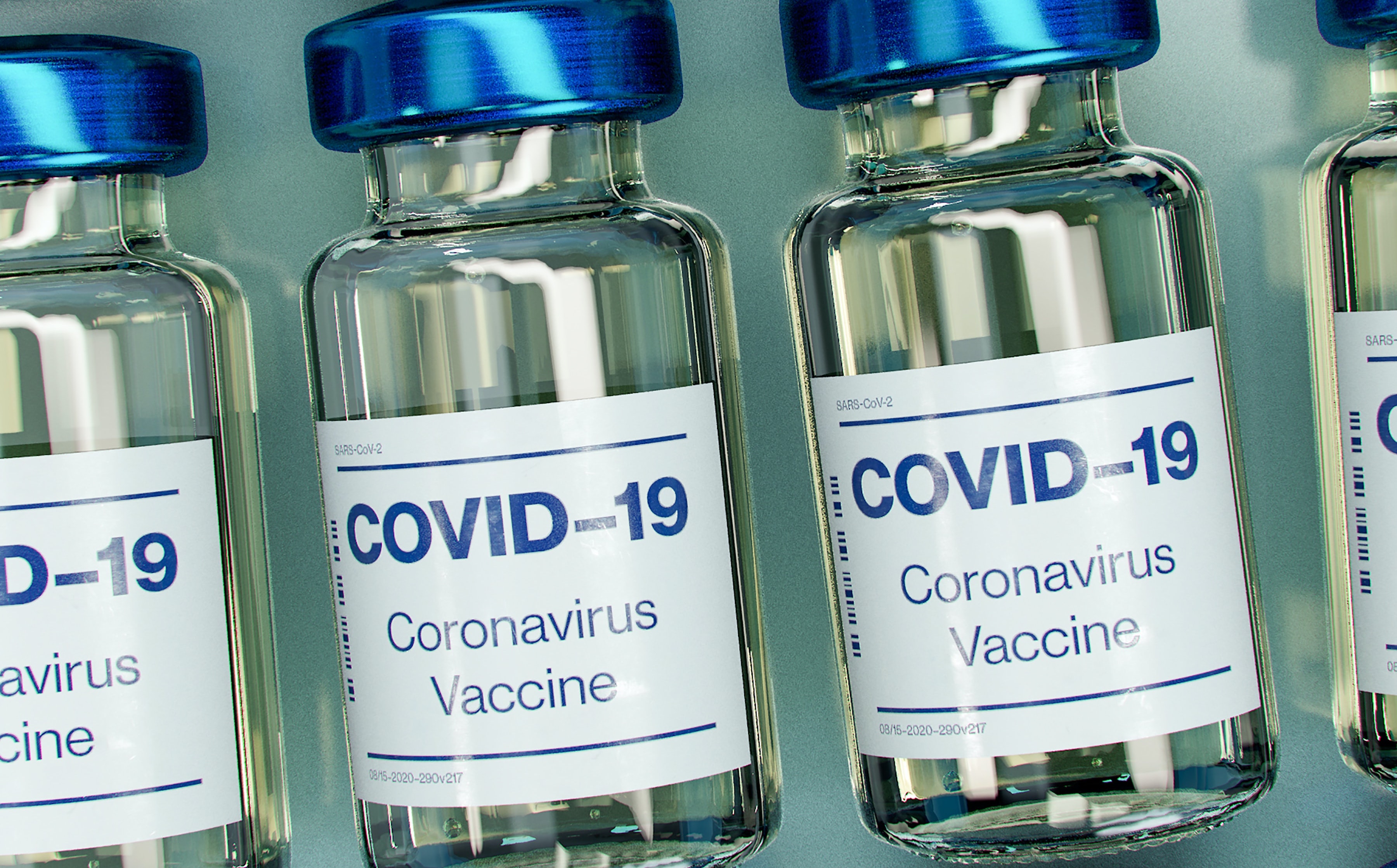 Vials of COVID-19 vaccine